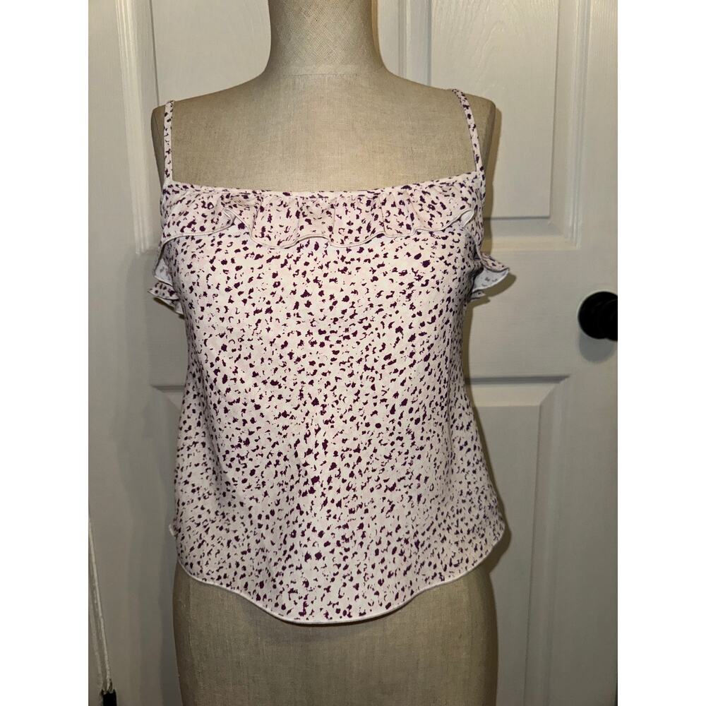 NEW Wilfred Aritzia Sunray Camisole Tank Blouse Size XS Mochi Pink Print